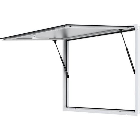 Fenêtre de Concession Service avec Auvent 85° en Alliage d'Aluminium 1220x915 mm pour Food Truck et Remorque (1/5)
