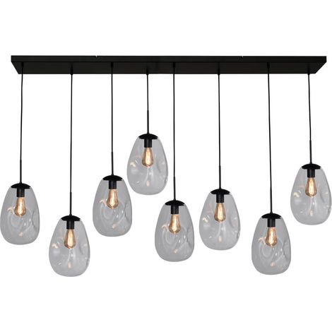 Lampe suspendue Lava 8x verre transparent Ø 22,5 cm - 2761-05-160-25-80060 (1/3)