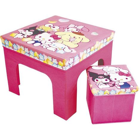 Set tavolo e sgabello di stoccaggio - Hello Kitty - FUN HOUSE - Pieghevole - Mobili per bambini (1/2)