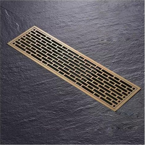 Caniveau de douche linéaire avec filtre à cheveux et grille (1/5)