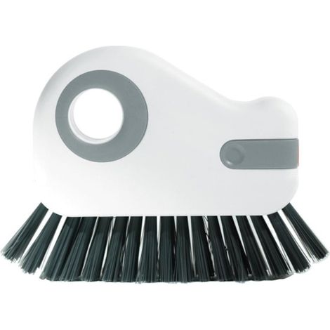Brosse de nettoyage 2 en 1 pour fenêtre - Pour nettoyer les joints de fenêtre, outil ménager et intérieur de voiture (gris, taille unique) (1/5)