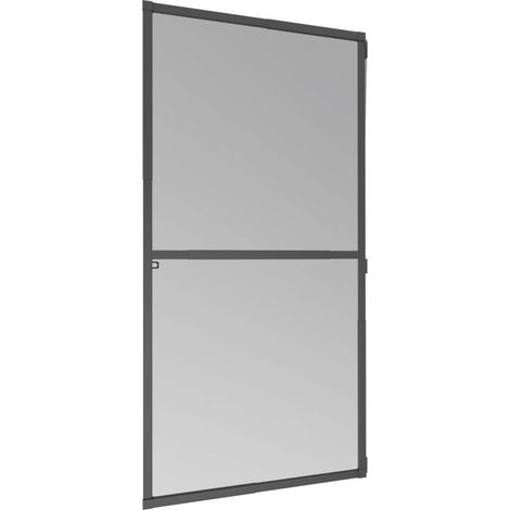 Windhager IS Plus Teleskoptür 100 x 210cm schwarz/anthrazit Insektenschutztür (1/3)