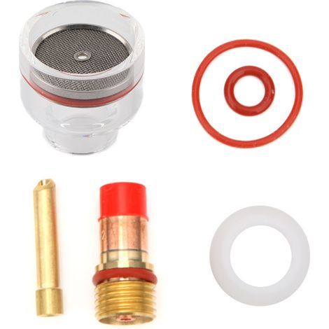 Kit de Torche de Soudage TIG, Corps de Pince en Cuivre, Tasse en Verre Transparent, Pince WP, WP-17/18/26, pour le Soudage à L'arc à L'argon avec Kit de Torche WP (1.6mm) (1/5)