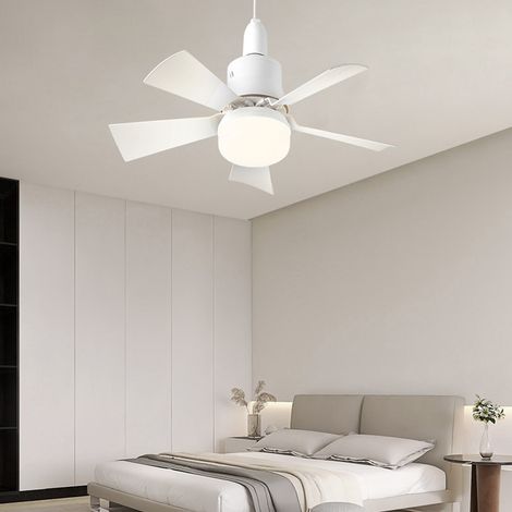 Ventilateur de Plafond avec Lampe, Variateur Lumière 3 Températures, Minuterie 1/2/4H, E26, Télécommande, pour Chambre Cuisine (1/5)