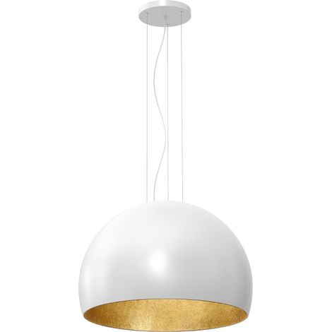 Lampada a sospensione bianca oro Ø60 E27 Luminex Compo