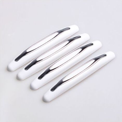 Lot de 4 protections de bord de portière de voiture, bande adhésive anti-rayures pour porte latérale de véhicule, protection anti-collision pour carrosserie automobile (blanc) (1/3)