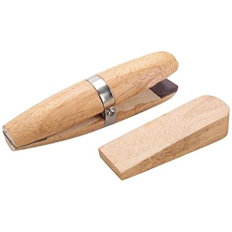 CSPARKV 14cm Professional Wooden Ring Tool, Durable Ring Clamp Holder Jewelry Making Clamping Hand Bench Holder Hold Locking Delicate Polishing Setting Stone Fixed Filing Buffing