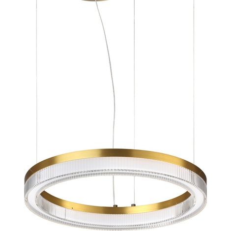 Ideal Lux Sospensione moderna Crown 1 luce LED integrato ottone metallo