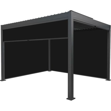 Aluminium Pergola With Anthracite Blinds - 3m x 4m