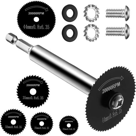 Lot de 5 lames de scie circulaire - Outil multifonction - Mini lame de scie circulaire pour couper le bois, le plastique et le métal (1/5)