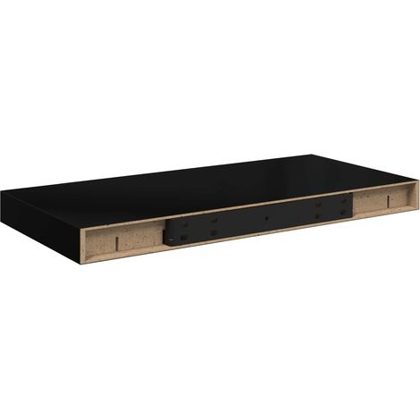 vidaXL Scaffali a Parete 2 pz Nero Lucido 50x23,5x3,8 cm in MDF