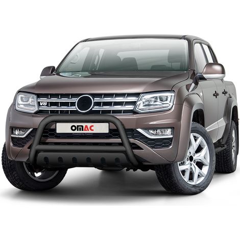 Pare-Buffle Avant Pour VW Amarok 2016-2020 Acier Inox Noir (1/5)