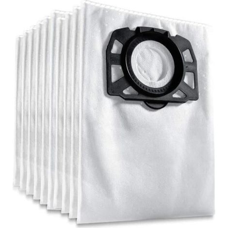 10 Sacs d'Aspirateur Compatibles Karcher WD4 WD5 WD6 MV4 MV5 MV6, Sac Poussière Eau et Poussière Filtrants Capacité (1/4)