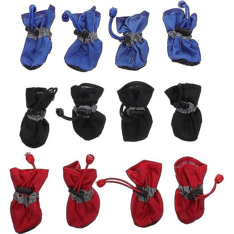 Ensemble de 3 chaussures de pluie pour animaux de compagnie