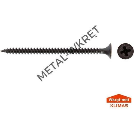 Vis Pour Plaques De Plâtre Métal Klimas KTGM, 3.5 x 35 mm, Noires PH2, Boîte 1000 Pièces
