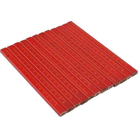 7-Zoll-Holzbearbeitungsstiftset, achteckige Markierstifte mit Anspitzer, einziehbarer Stifthalter für Holzbearbeitung und Bauwesen (1/5)