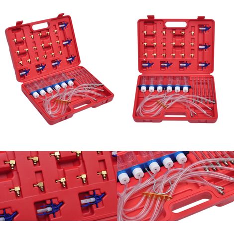 Débimètre pour injecteur commun diesel avec jeu d'adaptateurs - Kit Débimètre Injection Diesel - Outil Diagnostic Voiture - Tester Injecteur - Détection Fuite Carburant - Outils Mécanique Auto - Home