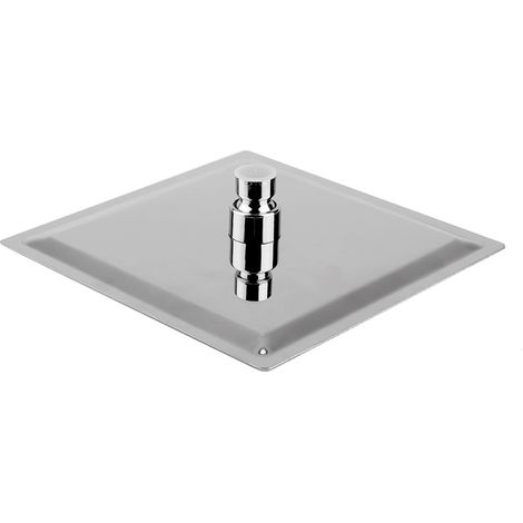 Pommeau de douche effet pluie chromé 8" en acier inoxydable, à fixer au plafond (1 pièce). (1/5)