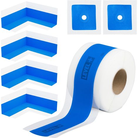 LEVEL+ Bandset Dusche Balkon Dichtband Dichtbahn Duschelement Ecken Profi Set B11 (1/4)