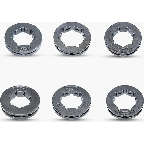 6 pièces Pignon de jante 3/8 ".325" .404 "-7T / 8T pour Husqvarna Stihl 2 temps Tronçonneuses Remplacer pour l'Oregon les pièces (1/5)