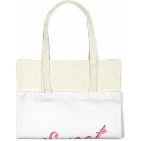 Sac Shopping Tote Bag Coton - 48 x 55 cm - Anse Longue 30 cm - Réutilisable Écologique - 1 Pièce (1/4)