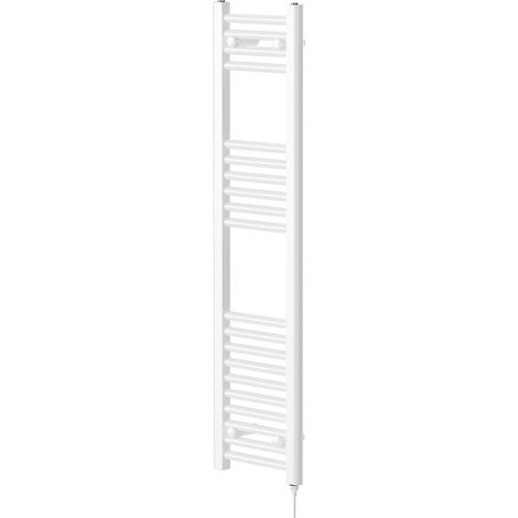 Pizarro White 1200mm x 300mm Straight Electric Heated Towel Rail (1/5)