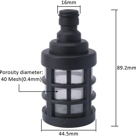 Raccord rapide pour tuyau d'arrosage avec filtre de 16 mm (D) pour système d'arrosage automatique et pompe à eau. (1/5)
