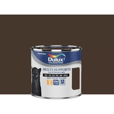 Dulux Valentine – Peinture extérieure multi-supports Brun Normandie 0,125 L – Applique sur bois, fer, alu, PVC, zinc, galva – Monocouche, garantie 8 ans (1/3)