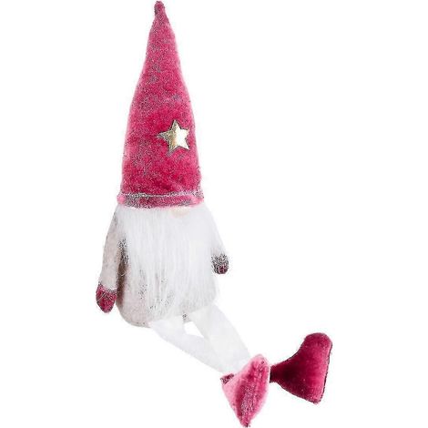 Boule de Noël WJTG en tissu blanc, rose et sable, 30 cm (1/5)