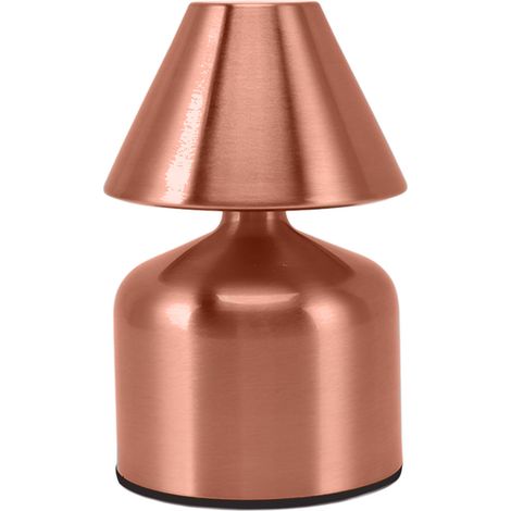 Lampe de table tactile 3W à intensité variable, sans fil, rechargeable, 1800 mAh, 3 couleurs, couleur or rose, idéale pour les bars.