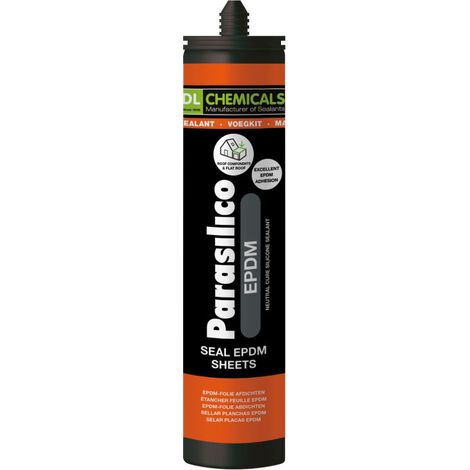 Parasilico EPDM - Silicone neutre type oxime - DL Chemicals - Cartouche de 300 ml RAL 9011 - Noir graphite