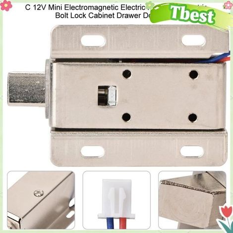Serrure électromagnétique - TBEST - Prise inclinée vers le haut - Fer de haute qualité - Faible consommation - Montage cadre ouvert (1/5)