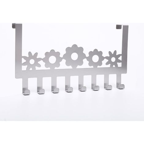 morceau de fleur crochet de porte en sans couture et poinçon salon cuisine manteau support de rangement Acier Inoxydable (1/4)