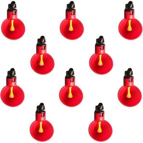 10 pièces volaille eau potable tasses automatique en plastique poulet Cage bols d'eau caille Piegon abreuvoirs pour bétail poulet (1/4)