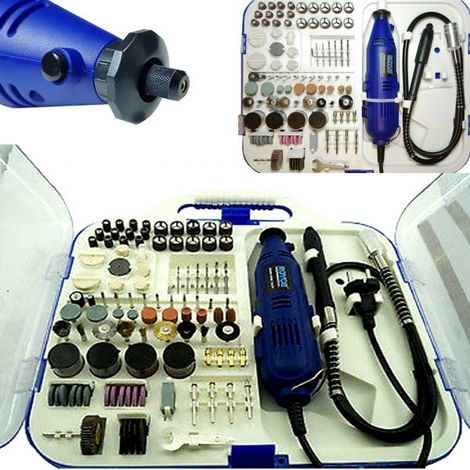 SMERIGLIATRICE MINI TRAPANO FRESA DRIMMEL DI PRECISIONE 330W 163 ACCESSORI (1/5)