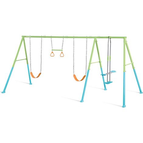 altalena intex colorata con set di gioco a 4 funzioni 465x249x203 cm - cod. 44130