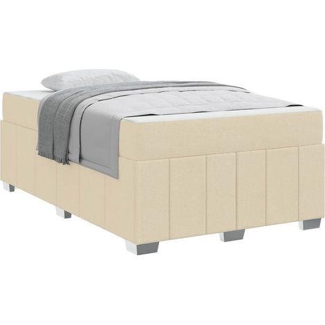 Maison Exclusive - Struttura del letto con materasso Crema 120 x 200 cm Tessuto