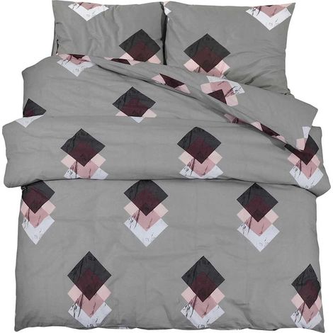 Maison Exclusive - Set Copripiumino Grigio 135x200 cm in Cotone
