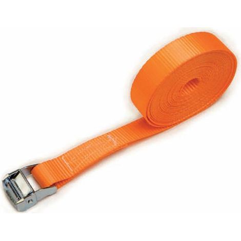 cinta de amarre con hebilla. poliéster. carga 1 tn. naranja. en 12195-2. ancho 35mm - patacho