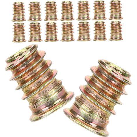 Inserts pour meubles en bois M6x15, 40 pièces, acier au carbone (1/5)