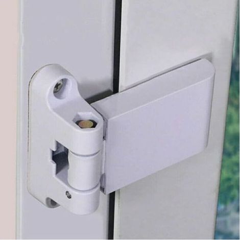 Blanc Charnière de porte drapeau , charnière de porte robuste en PVC, charnière pour porte et fenêtre en acier et plastique (1/5)