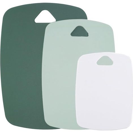 Allecto，Juego de tablas de cortar，Tablas de cortar de plástico，Duraderas y aptas para lavavajillas，Verde，Accesorios de cocina，Aptas para verduras (1/5)