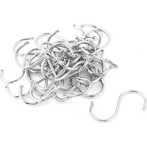 sourcing map Edelstahl S-Form Küche Topf Pfanne Aufhänger Haken 30 Pièces de (1/2)