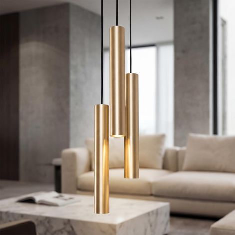 Hängeleuchte EYE Messing3-flmg Wohnzimmer Lampe
