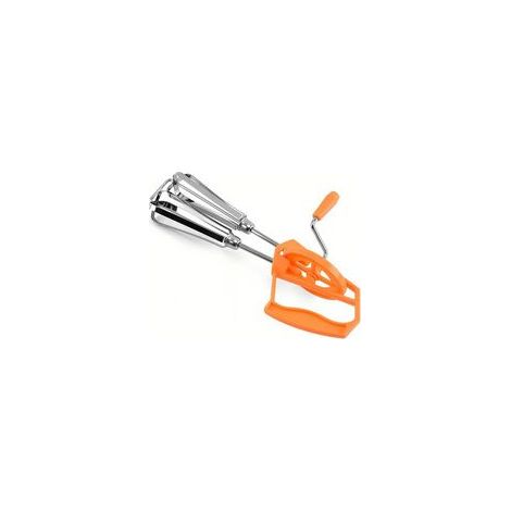 Doppelrad-Rotations-Eierquirl aus Edelstahl, Handmixer aus Edelstahl - Crezuo