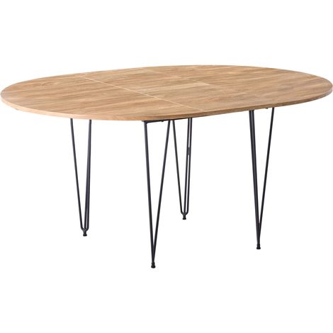 Ausziehbarer Esstisch LOUISE Braun 120/160 cm 120 cm
