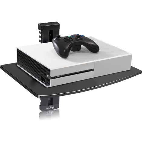 Wandregal TV Rack Wandhalterung Gehärtetes Glas DVD-Player/Spielkonsole/TV (1/5)
