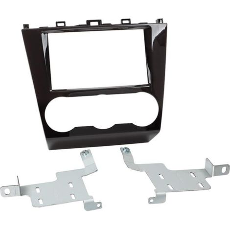 Kit Facade autoradio 2DIN compatible avec Subaru Forester ap15 Noir brillant