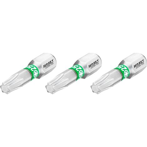 Embout-tournevis (bit) Hazet 2223N-T25/3, hexagone massif 6,3 (1/4 pouce), profil TX intérieur, T25, nombre d'outils : 3 (1/4)