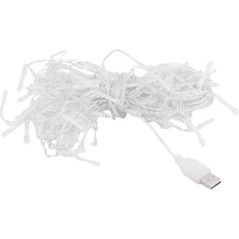 Guirlande lumineuse 96 LED USB Rideau lumineux Blanc chaud Décoration Fête (1/5)